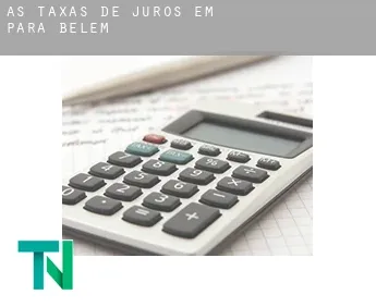 As taxas de juros em  Belém (Pará)
