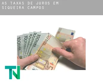 As taxas de juros em  Siqueira Campos