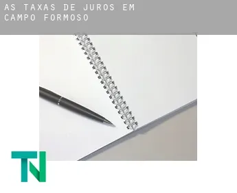 As taxas de juros em  Campo Formoso